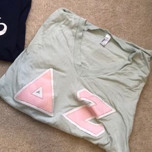 Delta zeta stitched letters